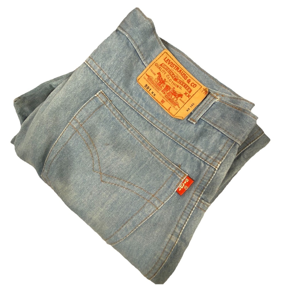 VTG Levis Men's 501XX Jeans 34 Mens Relaxed Straight‎ Y2K Western Cowboy Loose